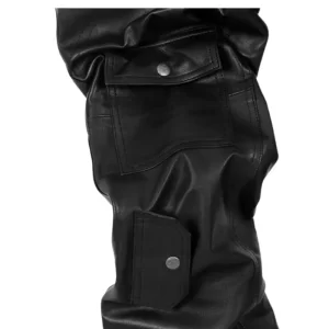 Alternative view of Men's Genuine Cargo Style Leather Pant