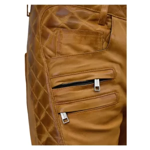Alternative view of Men's Outlaw Burnt Mustard Leather Pants