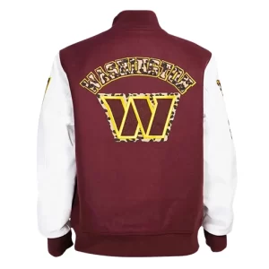 Alternative view of Washington Commanders Patches Varsity Jacket