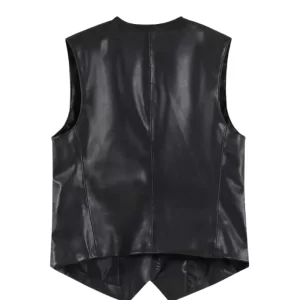 Alternative view of Men's Black Faux Leather Vest