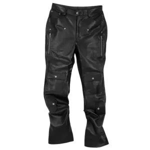 Men's Genuine Cargo Style Leather Pant