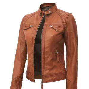 Women’s Quilted Leather Jacket