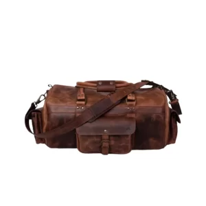 Alternative view of Roosevelt Buffalo Dark Brown Leather Duffle Bag