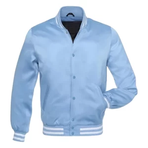 Women's Sky Blue Varsity Jacket