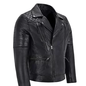 Alternative view of Mens Biker Lambskin Leather Jacket