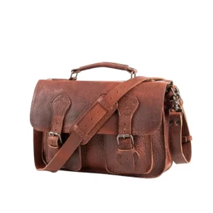Ryder Reserve Bison Brown Leather Briefcase Bag