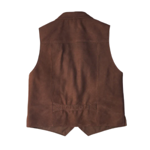 Alternative view of Men Brown Multi Pocket Style Leather Vest