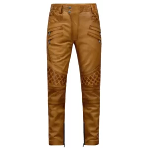 Men's Outlaw Burnt Mustard Leather Pants
