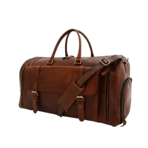 Yetti Handcrafted Original Brown Leather Duffle Bag