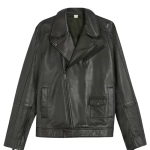 Men’s Biker Classic Carve Black Leather Jacket