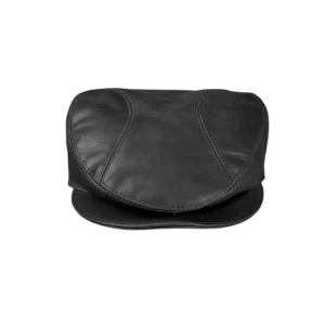 Men's Black Leather Cap