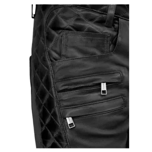 Alternative view of Mens Charcoal Leather Pants