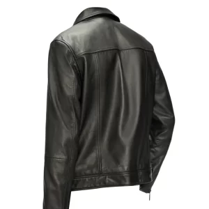 Alternative view of Men’s Biker Classic Carve Black Leather Jacket