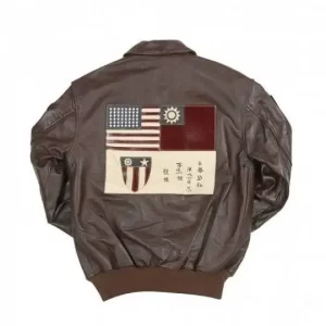 Alternative view of A-2 Mens Fighter Bomber Leather Jacket