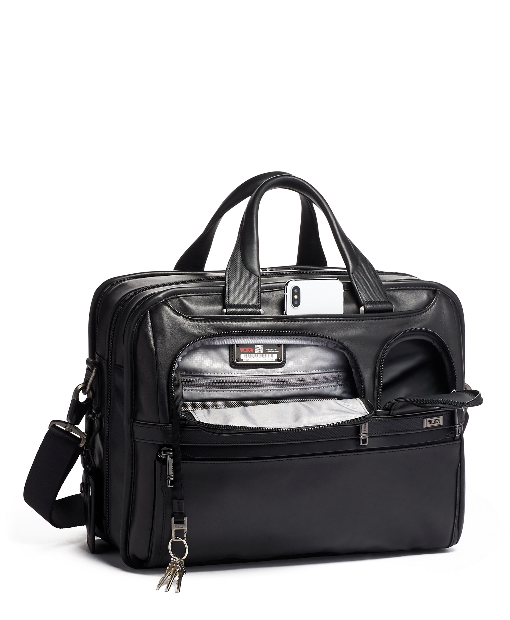 American Expandable Organizer Leather Laptop Bag - Image 4