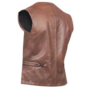 Alternative view of Auden Brown Leather Vest for Men