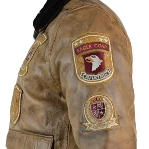 Alternative view of Aviator Mens Fur Bomber Jacket