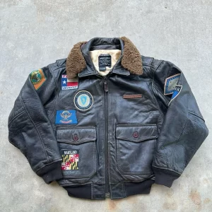 Top Gun G-1 Black Leather Jacket