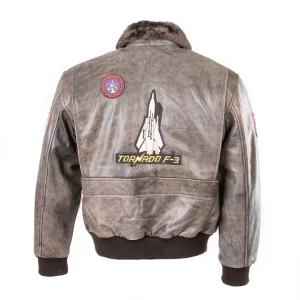 Alternative view of B-2 Mens Top Gun Pilot Bomber Leather Jacket