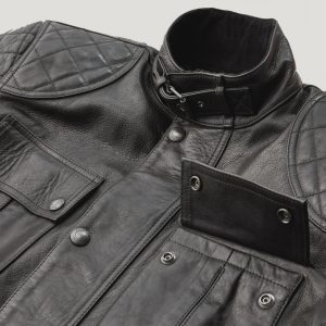 Alternative view of Black Brooklands Motorcycle Jacket
