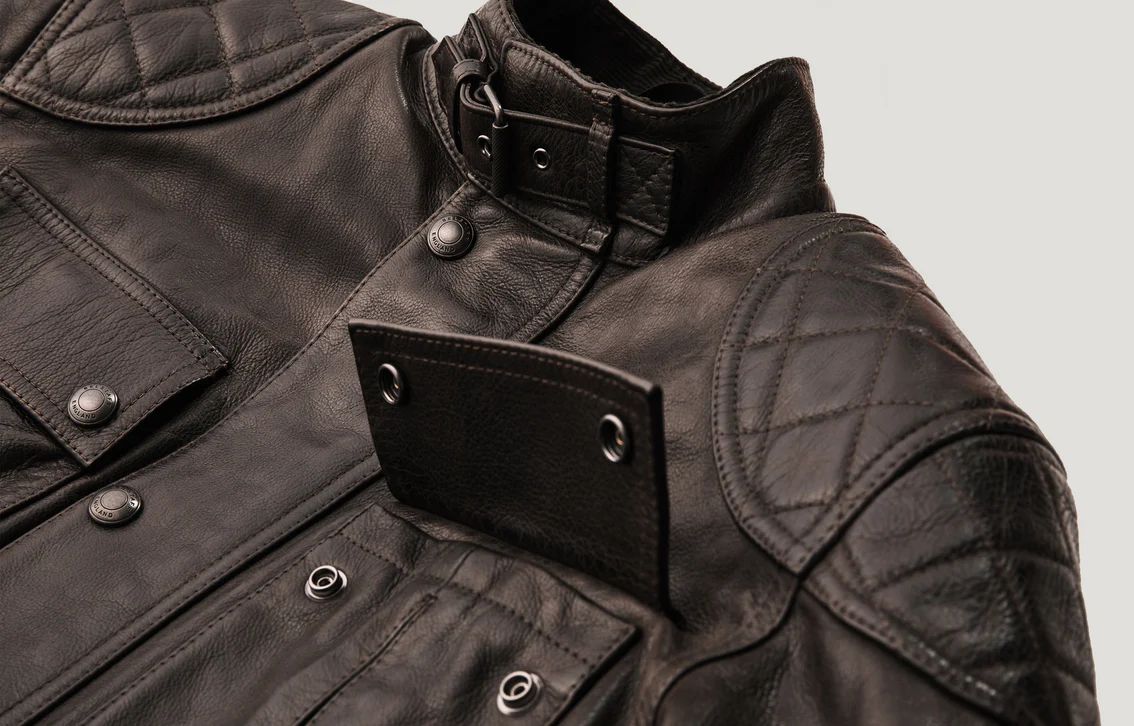 Dark Brown Brooklands Motorcycle Jacket - Image 5