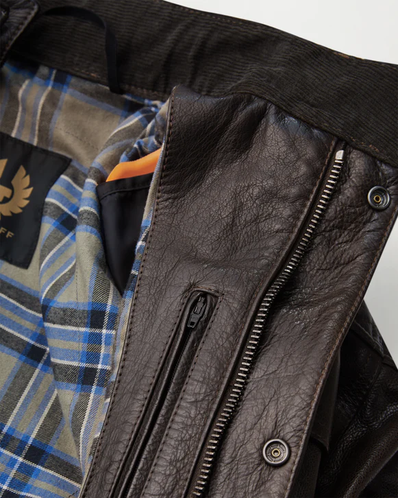 Dark Brown Brooklands Motorcycle Jacket - Image 2