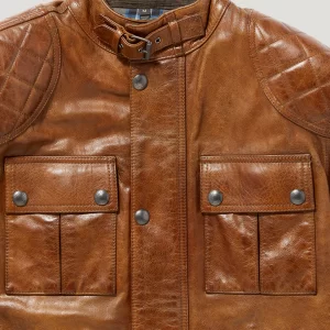 Alternative view of Brown Brooklands Motorcycle Jacket