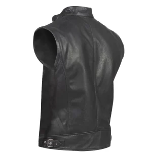 Alternative view of Black Leather Biker Vest