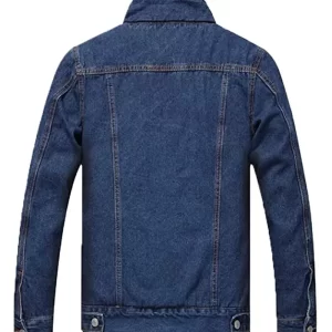 Alternative view of Blue Shearling Denim Jacket