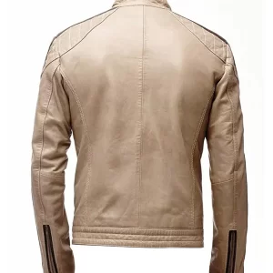 Alternative view of Mens Brown Stripped Beige Jacket