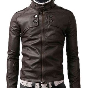 Alternative view of Button Pocket Slim Dark Brown Jacket