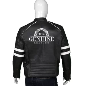 Alternative view of Men's Cafe Racer Genuine Leather Jacket