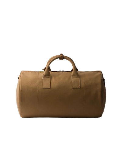 Canvas Camel Brown Leather duffle Bag - Image 2