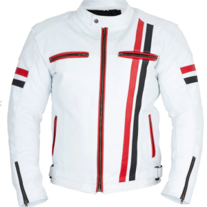 Weston Men's White Cafe Racer Jacket