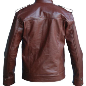 Alternative view of Men Reddish Brown Genuine Leather Jacket
