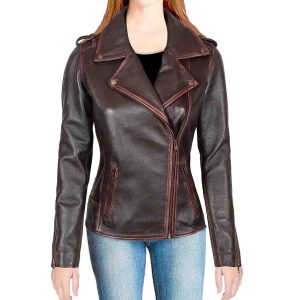 Alternative view of Chocolate Women Leather Jacket
