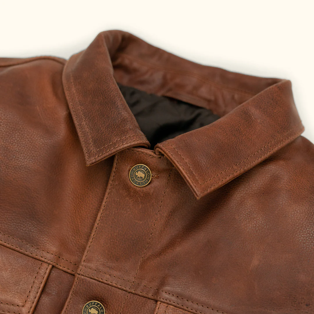 Cognac Brown Driggs Leather Jacket