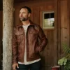 Cognac Brown Driggs Leather Jacket
