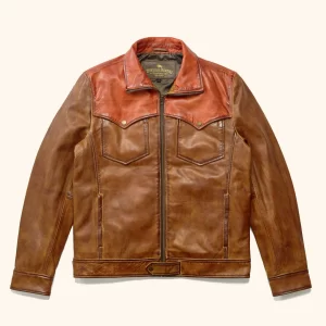 Copper and Whiskey New Western Elkhorn Leather Jacket