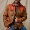 Copper and Whiskey New Western Elkhorn Leather Jacket