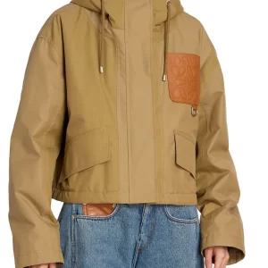 Alternative view of Short Hooded Cotton-Blend Parka Jacket