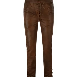 Cowboy Lace up Leather Pants