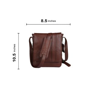 Alternative view of Crossbody Satchel Brown Leather Bag