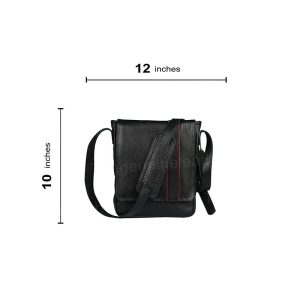Alternative view of Crossbody Satchel Black Leather Bag