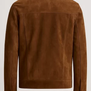 Alternative view of Dallis Brown Suede Shearling Trucker Jacket
