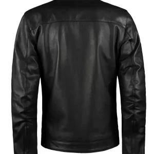 Alternative view of Mens Retro Black Leather Jacket