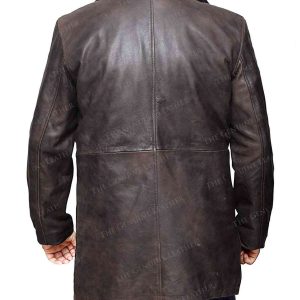 Alternative view of Brown Leather Duster Coat