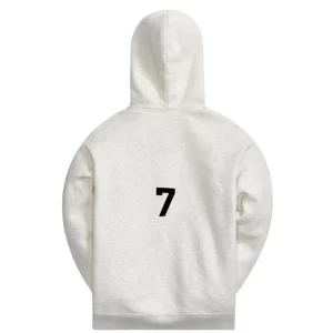 Alternative view of Essentials ABC Print Hooded White Sweatshirt