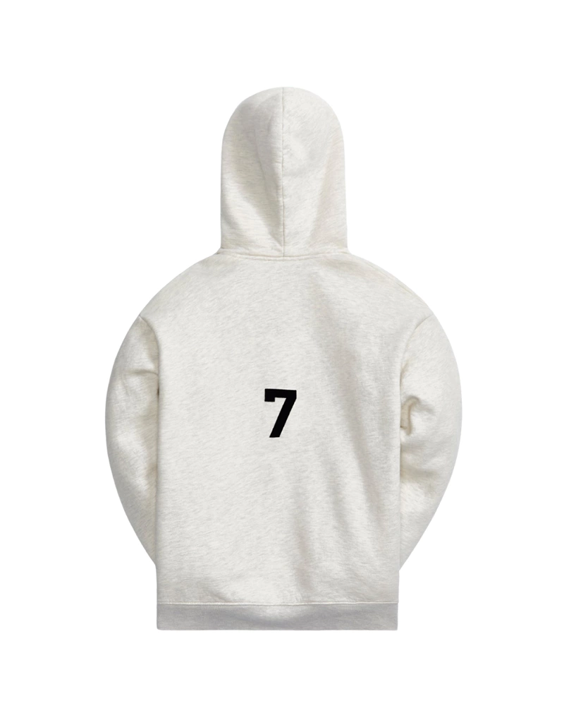 Essentials ABC Print Hooded White Sweatshirt - Image 2