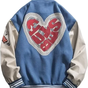 Alternative view of Letter Foaming Love Varsity Jacket